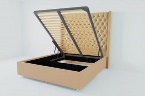 Кровать Версаль ЛЮКС с ПМ 900 (экокожа бежевая) в Покачах - pokachi.ok-mebel.com | фото 2