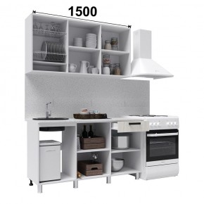 Кухня ДИОР 1500 (Белый/Дуб Крафт белый) в Покачах - pokachi.ok-mebel.com | фото 2