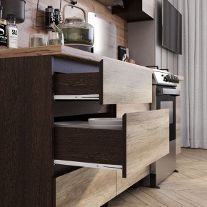 Кухня Энигма 1.6 м (венге/дуб каньон) в Покачах - pokachi.ok-mebel.com | фото 2