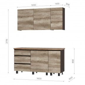 Кухня Энигма 1.6 м (венге/дуб каньон) в Покачах - pokachi.ok-mebel.com | фото 5