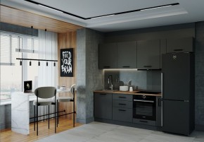 Кухонный гарнитур Антрацит 2550 (Стол. 26мм) в Покачах - pokachi.ok-mebel.com | фото 1