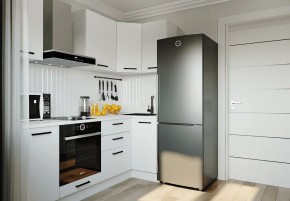 Кухонный гарнитур Белый Глянец 2200*1000 (Стол. 38мм) в Покачах - pokachi.ok-mebel.com | фото