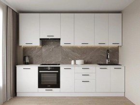 Кухонный гарнитур Белый Глянец 3000 h950 (Стол. 26мм) в Покачах - pokachi.ok-mebel.com | фото