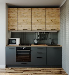Кухонный гарнитур Дели 2200 (Стол. 26мм) в Покачах - pokachi.ok-mebel.com | фото