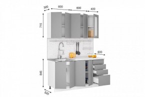 Кухонный гарнитур Кельн 1600 (софт пломбир) в Покачах - pokachi.ok-mebel.com | фото 2