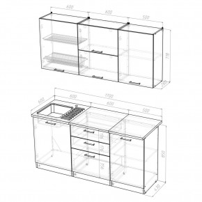 Кухонный гарнитур Лира Экстра 1700 в Покачах - pokachi.ok-mebel.com | фото 4