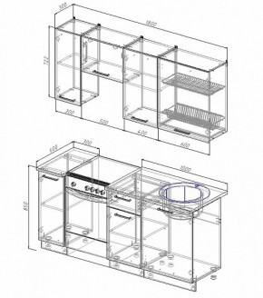 Кухонный гарнитур Лофт 1800 (Стол. 26мм) в Покачах - pokachi.ok-mebel.com | фото 2