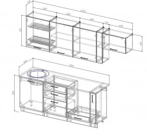 Кухонный гарнитур Лофт 2550 (Стол. 38мм) в Покачах - pokachi.ok-mebel.com | фото 2