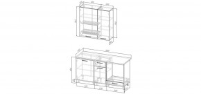 Кухонный гарнитур Меренга 1600 h950 (Стол. 26мм) в Покачах - pokachi.ok-mebel.com | фото 2