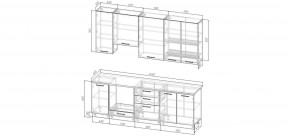 Кухонный гарнитур Санторини 2400 h950 (Стол. 38мм) в Покачах - pokachi.ok-mebel.com | фото 2