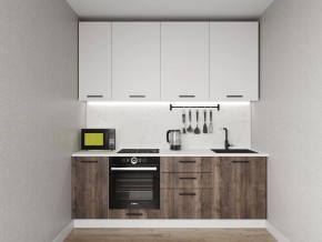 Кухонный гарнитур Старое Дерево 2200 h950 (Стол. 26мм) в Покачах - pokachi.ok-mebel.com | фото