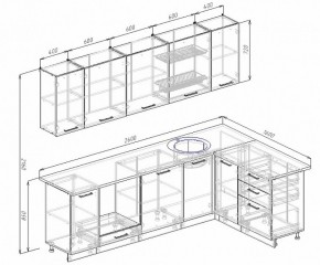 Кухонный гарнитур угловой Бланка 2600х1600 (Стол. 26мм) в Покачах - pokachi.ok-mebel.com | фото 2
