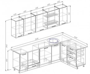 Кухонный гарнитур угловой Дели 2600*1600 (Стол. 38мм) в Покачах - pokachi.ok-mebel.com | фото 2