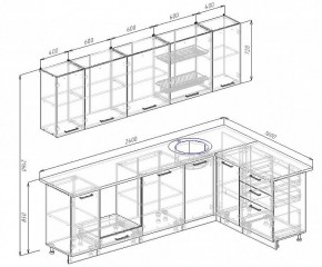 Кухонный гарнитур угловой Графика 2600х1600 (Стол. 38мм) в Покачах - pokachi.ok-mebel.com | фото 2