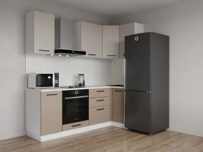 Кухонный гарнитур угловой Каппучино 2200*1000 (Стол. 26мм) в Покачах - pokachi.ok-mebel.com | фото