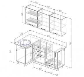 Кухонный гарнитур угловой Латте 1000*1800 (Стол. 26мм) в Покачах - pokachi.ok-mebel.com | фото 2