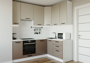 Кухонный гарнитур угловой Латте 2200х1600 (Стол. 26мм) в Покачах - pokachi.ok-mebel.com | фото