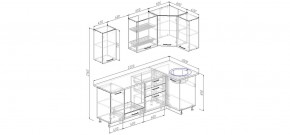 Кухонный гарнитур угловой Шимо 2200х1000 (Стол. 26мм) в Покачах - pokachi.ok-mebel.com | фото 2