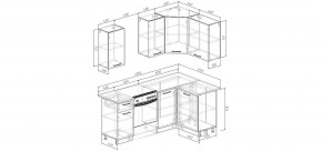 Кухонный гарнитур угловой Смоки 2000*1200 (Стол. 26мм) в Покачах - pokachi.ok-mebel.com | фото 2