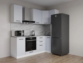 Кухонный гарнитур угловой Смоки 2200*1000 (Стол. 26мм) в Покачах - pokachi.ok-mebel.com | фото