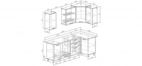 Кухонный гарнитур угловой Смоки 2200*1000 (Стол. 38 мм) в Покачах - pokachi.ok-mebel.com | фото 2