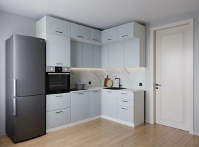 Кухонный гарнитур угловой Смоки 2200*1700 (Стол. 38мм) в Покачах - pokachi.ok-mebel.com | фото