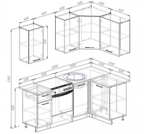 Кухонный гарнитур угловой Вегас 2000*1200 (Стол. 26мм) в Покачах - pokachi.ok-mebel.com | фото 3