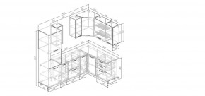 Кухонный гарнитур Умбра 2400*1600 (Стол. 38мм) в Покачах - pokachi.ok-mebel.com | фото 2