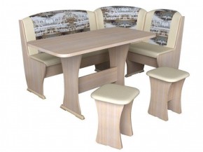 Кухонный уголок Ника-6 Ткань NEW Арабика-Марки в Покачах - pokachi.ok-mebel.com | фото 3