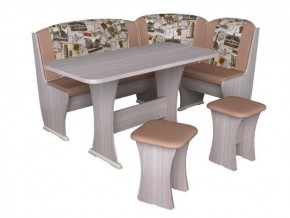 Кухонный уголок Ника-6 Ткань NEW Арабика-Марки в Покачах - pokachi.ok-mebel.com | фото 4