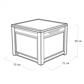 Квадратный сундук Cube Rattan 208 л в Покачах - pokachi.ok-mebel.com | фото 4