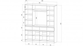 ЛЕНОРА Спальный гарнитур (модульный) графит в Покачах - pokachi.ok-mebel.com | фото 9