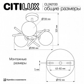 Люстра на штанге Citilux Ronny CL242133 в Покачах - pokachi.ok-mebel.com | фото 7