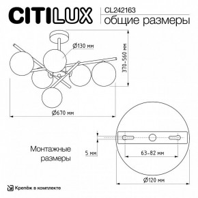 Люстра на штанге Citilux RONNY CL242163 в Покачах - pokachi.ok-mebel.com | фото 12