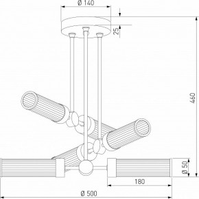 Люстра на штанге Eurosvet Oriens 60166/6 латунь в Покачах - pokachi.ok-mebel.com | фото 5