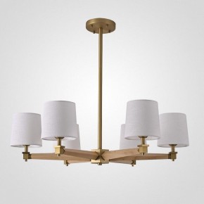 Люстра на штанге Imperiumloft Jorgenson White/Light wood STAVRA01 в Покачах - pokachi.ok-mebel.com | фото