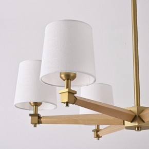 Люстра на штанге Imperiumloft Jorgenson White/Light wood STAVRA01 в Покачах - pokachi.ok-mebel.com | фото 11