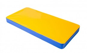 Мат гимнастический 1х0,5х0,08м цв. синий-желтый в Покачах - pokachi.ok-mebel.com | фото