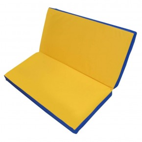 Мат гимнастический 1х1х0,05м складной цв. синий-желтый в Покачах - pokachi.ok-mebel.com | фото 1