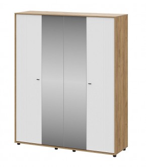МИЛАН Шкаф четырехстворчатый (Белый Матовый) в Покачах - pokachi.ok-mebel.com | фото