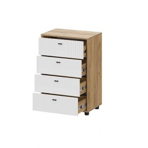 МИЛАН Спальня (Дуб Золотой/Белый матовый) в Покачах - pokachi.ok-mebel.com | фото 11