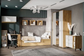 МИЛАН Спальня (Дуб Золотой/Белый матовый) в Покачах - pokachi.ok-mebel.com | фото 45