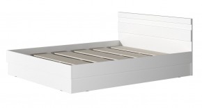 МС "Хилтон" Кровать 1,6 (Белый текстурный) в Покачах - pokachi.ok-mebel.com | фото 2
