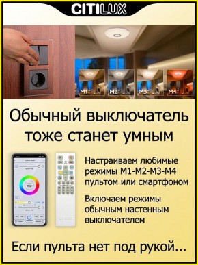 Накладной светильник Citilux Диамант Смарт CL713A30G в Покачах - pokachi.ok-mebel.com | фото 6