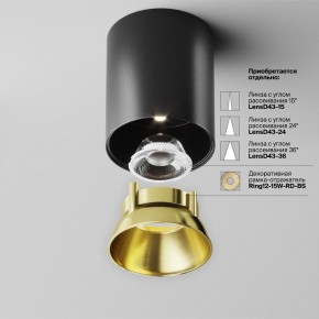 Накладной светильник Maytoni Alfa LED C064CL-12W4K-RD-B в Покачах - pokachi.ok-mebel.com | фото 3