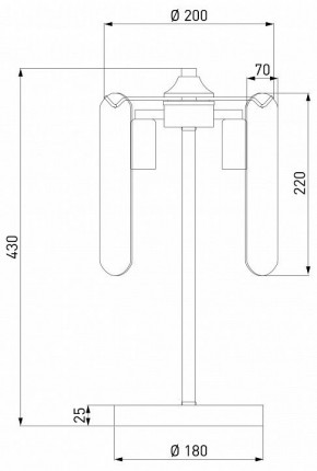 Настольная лампа декоративная Eurosvet Claire 01170/3 золото в Покачах - pokachi.ok-mebel.com | фото 3