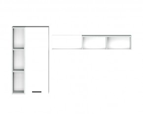 Навесные модули Эльза (Бетонный Камень/Белый) в Покачах - pokachi.ok-mebel.com | фото 3