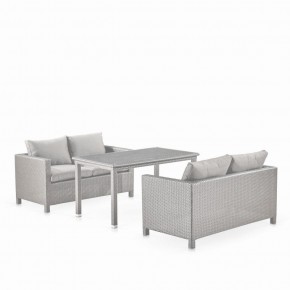 Обеденный комплект плетеной мебели с диванами T256C/S59C-W85 Latte в Покачах - pokachi.ok-mebel.com | фото