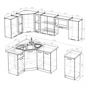 ОЛЬГА Кухонный гарнитур Оптима 1 (1300*2500 мм) в Покачах - pokachi.ok-mebel.com | фото 2