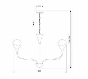 Подвесная люстра Eurosvet Calyx 60169/6 никель в Покачах - pokachi.ok-mebel.com | фото 3